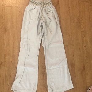 Rewash Linen Wide Leg Pants